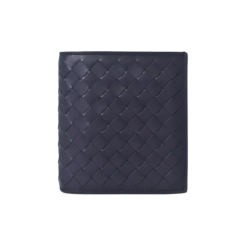 Bottega Veneta Intrecciato Calfskin Wallet Men's Marine Blue-0