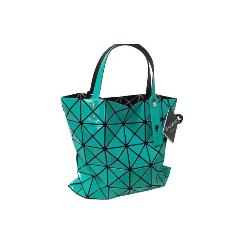 ISSEY MIYAKE Polyurethane Tote Bag Shopping Bag Handbag Shoulder Bag Women's Green-2