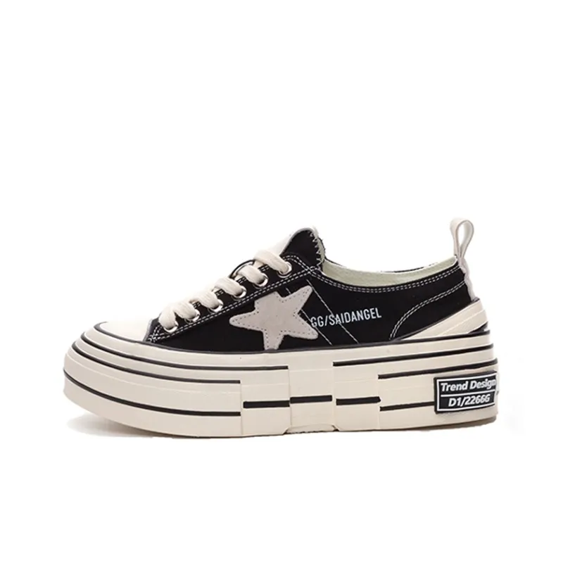 Ruomini Lightweight Height Increasing Low-Top Canvas Shoes Women's-0