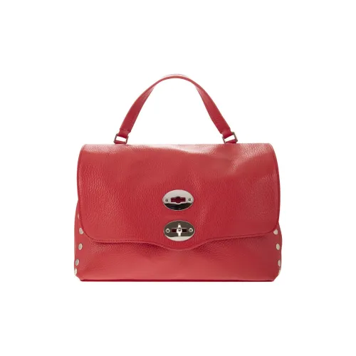 Zanellato Postina Calfskin Shoulder Bag Crossbody Bag Handbag Small Size Women's Tea Flower Red