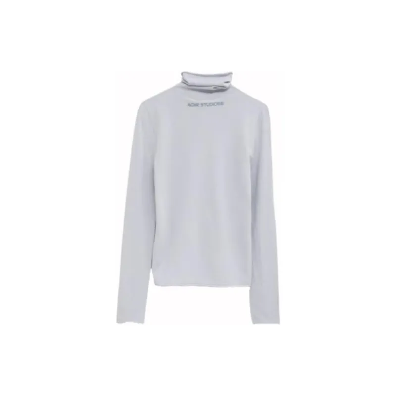 Acne Studios Turtleneck Sweater In Lightweight Jersey Ice Blue Aqh-1