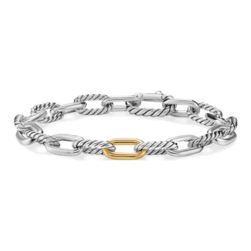 David Yurman 18kt Yellow Gold And Sterling Silver Dy Madison® Chain Bracelet