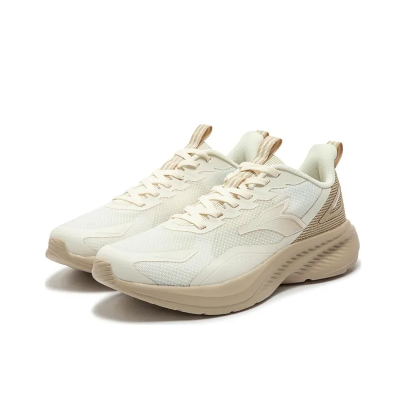 361° Anti Slip Wear Resistant Low Top Running Shoes Women's Beige Brown-1
