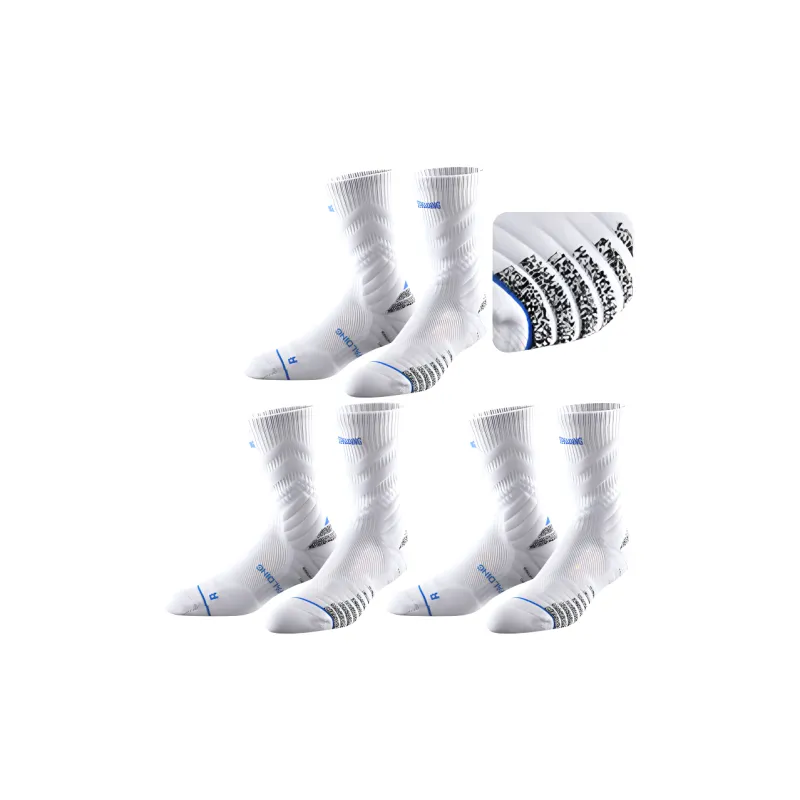 SPALDING Professional Basketball Socks Trendy Versatile Warm Elite Socks Comprehensive Training Unisex 3 Pack-1