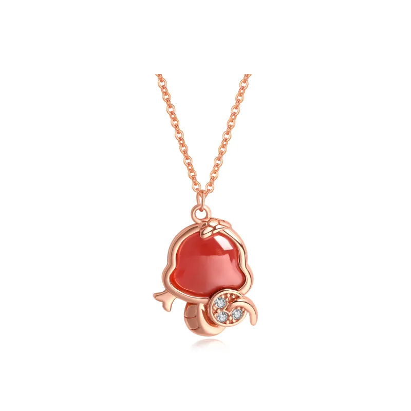 Lao Feng Xiang Agate Jade Necklaces Women's-0