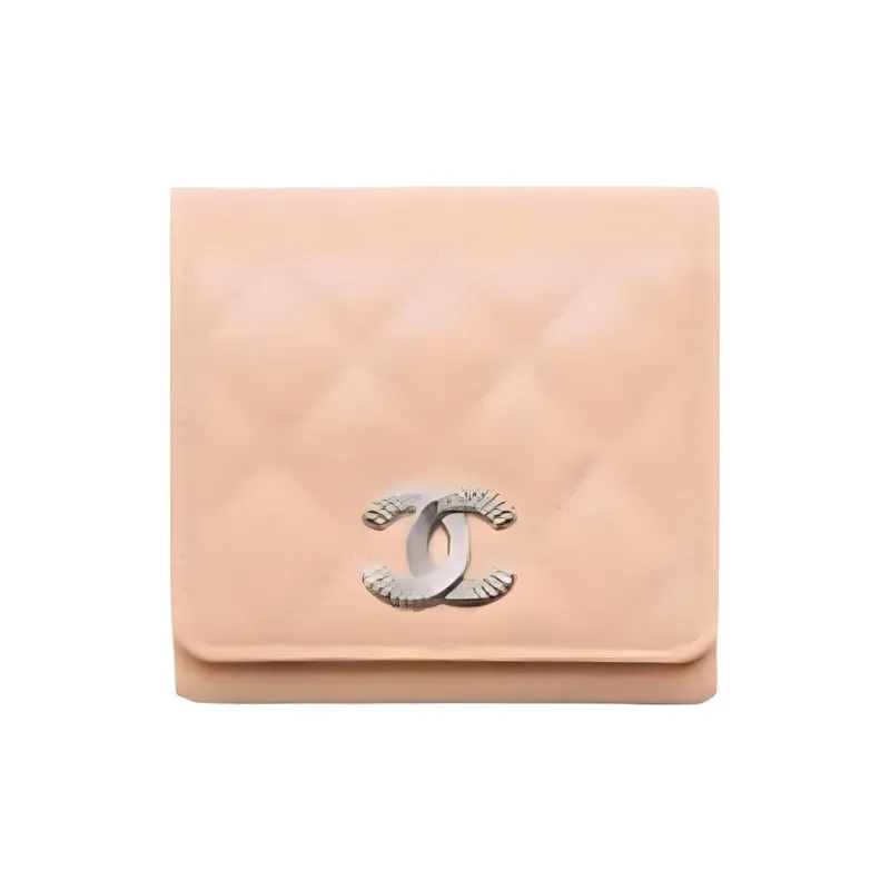CHANEL Calfskin Wallet Women's Beige-0