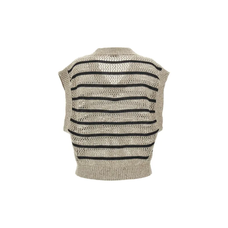 Brunello Cucinelli V Neck Knitted Vest-1