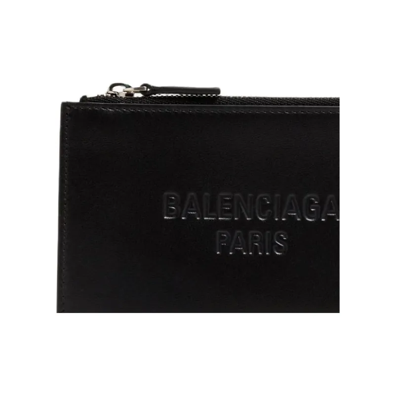 Balenciaga Logo Embossed Zipped Card Holder-4