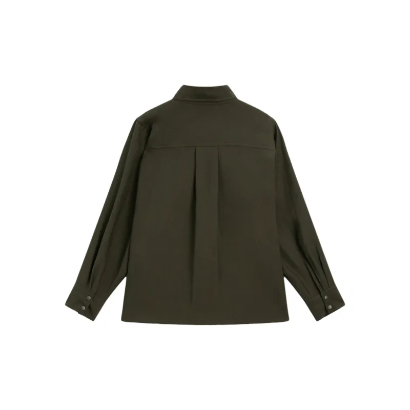 Massimo Dutti Shirt Women's Dark Green-1