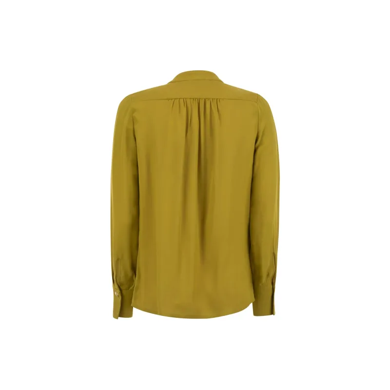 Elisabetta Franchi V Neck Ruched Blouse-1