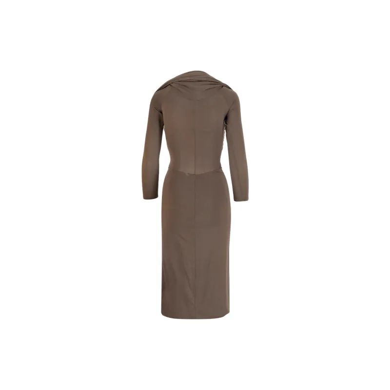 Patou Jersey Wrap Midi Dress-1