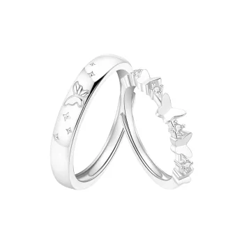 Lao Feng Xiang S925 Sterling Silver Rings Unisex