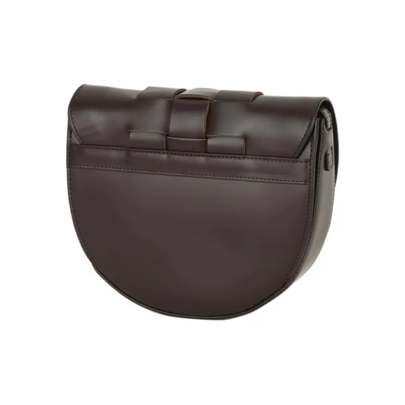 Hereu Cow Leather Shoulder Bag Medium Size Women's Dark Khaki-1