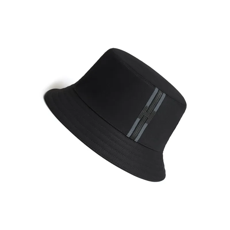 HERMES Cashmere Bucket Hats Men's Black-1