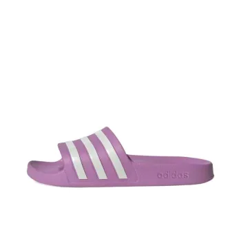 Adidas Adilette Aqua Slides Preloved Purple Off White Grey Two Women's