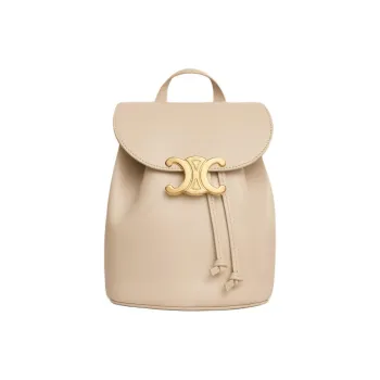 CELINE Calfskin Backpack Women's Natural