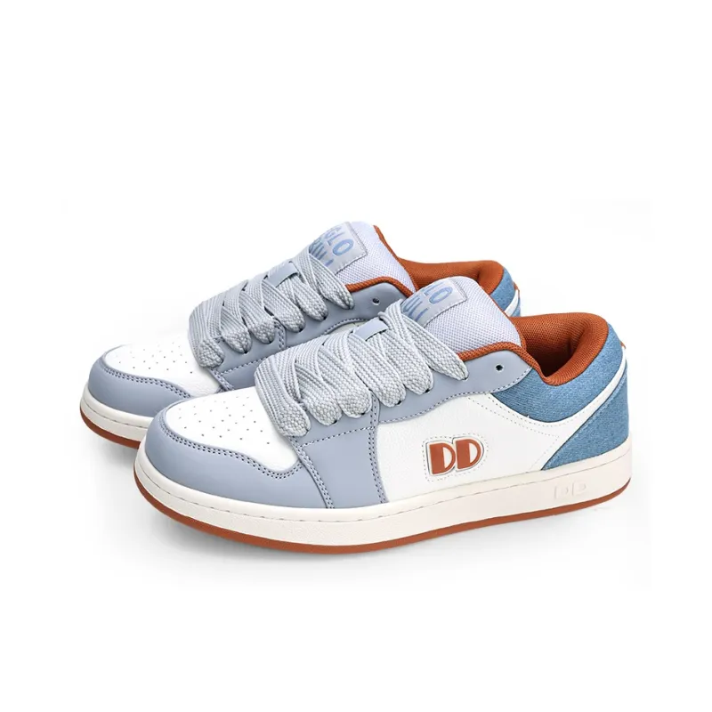 GLO BULL Skateboard Shoes Unisex Low Top Blue White-2