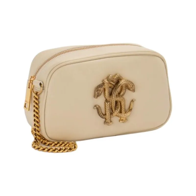 Roberto Cavalli Calfskin Shoulder Bag Women's Light Brown-1