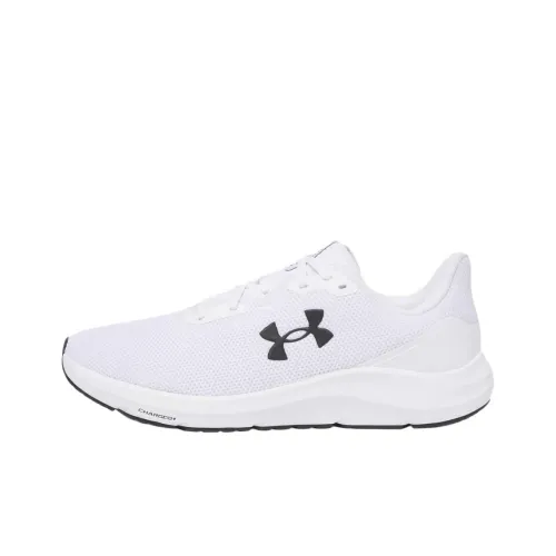 Under Armour Charged Pursuit 4 Anti Slip Wear Resistant Low Top Running Shoes Men's White