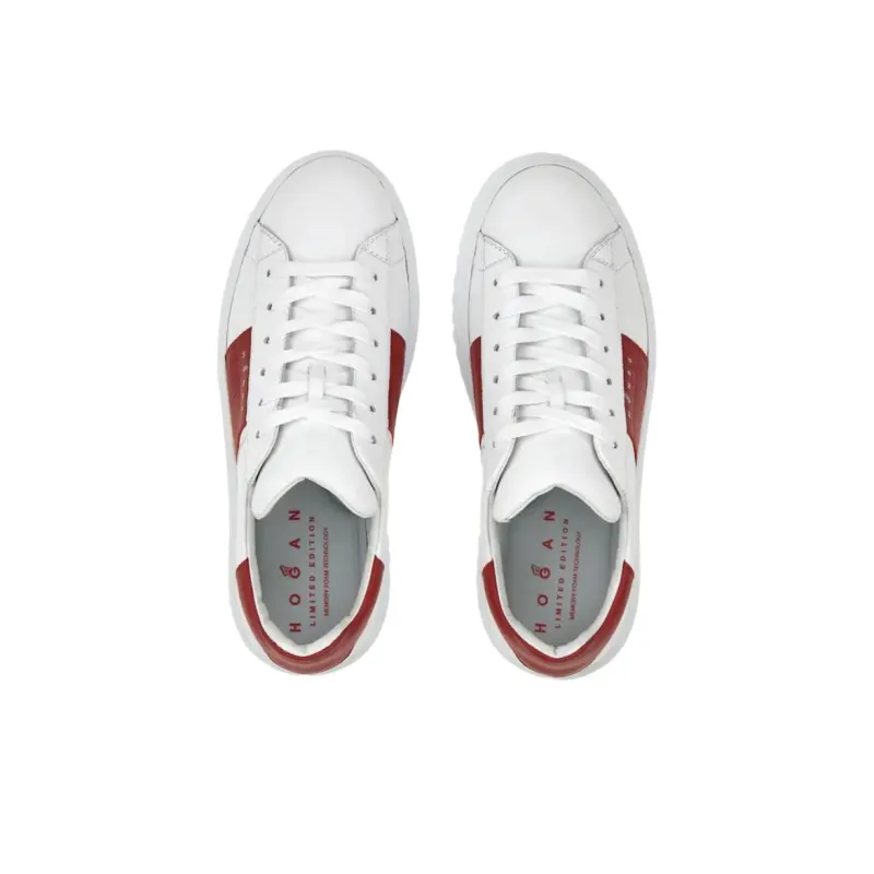 HOGAN H Stripes Low Top Casual Shoes Men's Red-4
