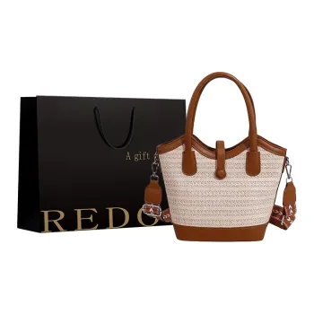 REDOO Woven Shoulder Bag Regular Women's White/Black/Khaki/Brown