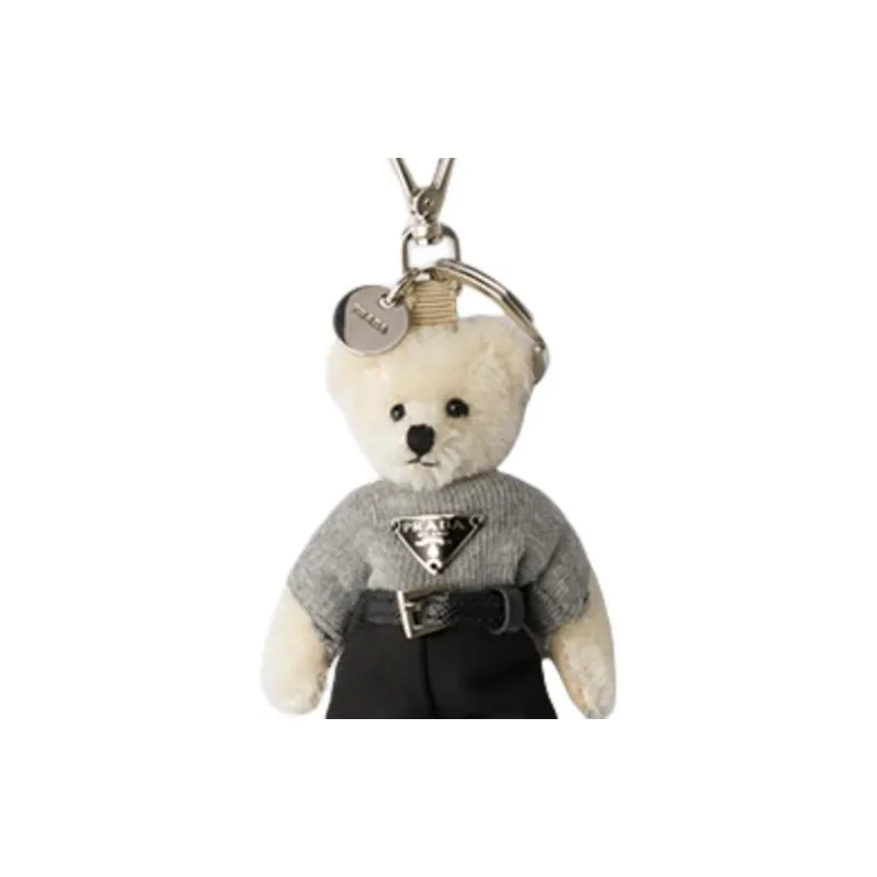 PRADA Enamel, Metal Pendants Men's White-2