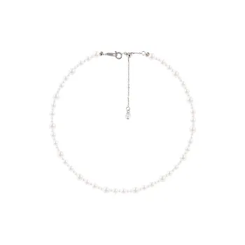 ANNAYA Swarovski Crystal Beads Titanium Steel Necklaces Women's