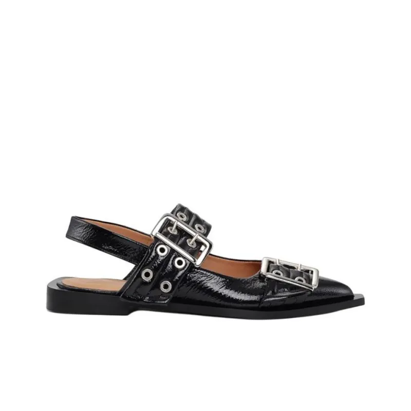 GANNI Feminine Buckle Slingback Ballerinas Women's-1