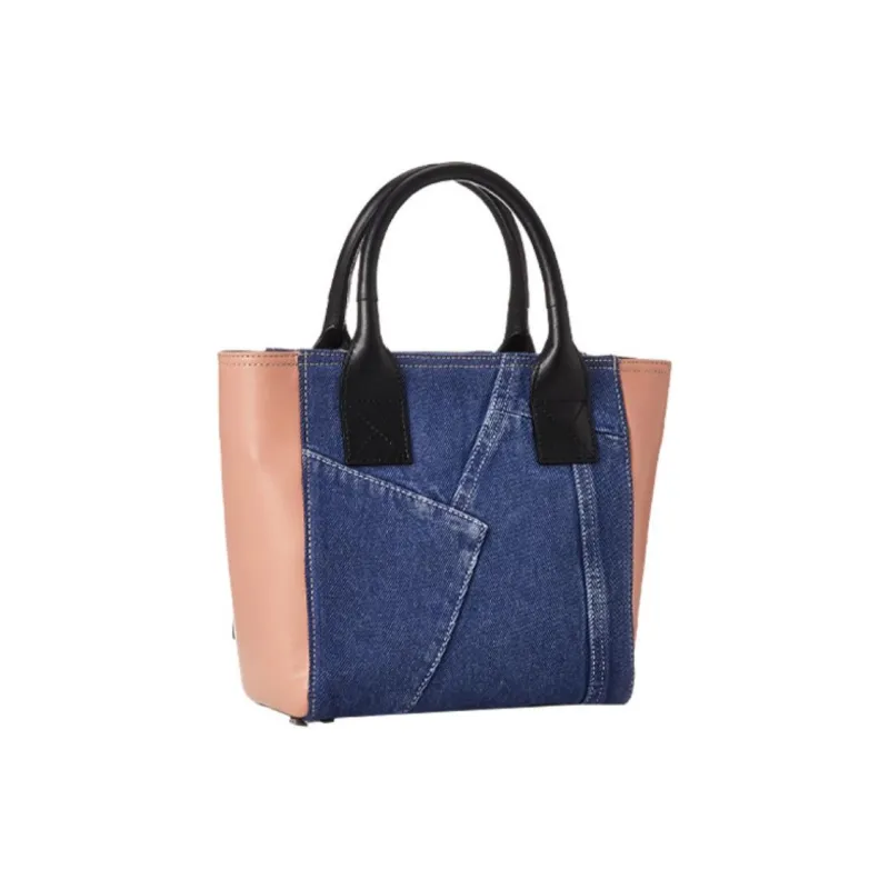 DIESEL Denim Patchwork Tote Bag Shopping Bag Shoulder Bag Crossbody Bag Handbag Extra Small Women's Blue-1