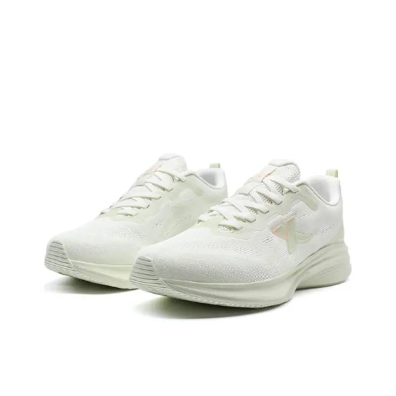 XTEP Anti Slip Wear Resistant Low Top Training Sprint Running Shoes Women's White Green-1