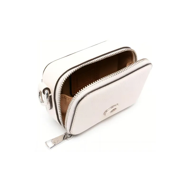 COACH Calfskin Messenger Bag, Shoulder Bag, Crossbody Bag Women's Chalk White-3