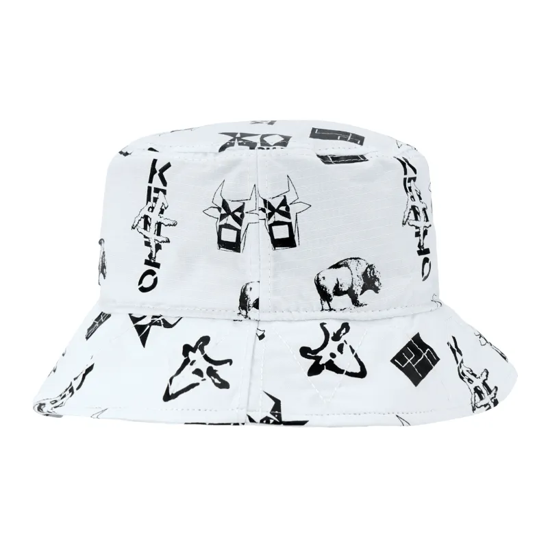 KENZO Bucket Hats Unisex Ecru-3