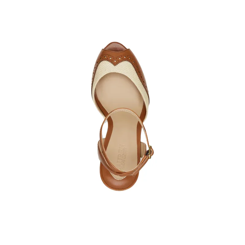 LAUREN RALPH LAUREN Kyla Slim Heel High Heels 8cm Women's Brown-3