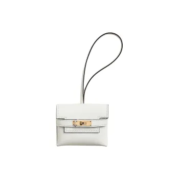 HERMES Kelly Swift Calfskin Bag Pendant Merch Women's 0U New White