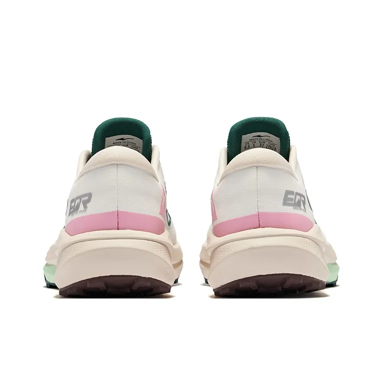 Erke Anti-Slip And Wear-Resistant Coverage Low-Top Trail Running Running Shoes Women's White Green-3