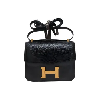 HERMES Lizard Skin Handheld Crossbody Bag, Shoulder Bag Women's