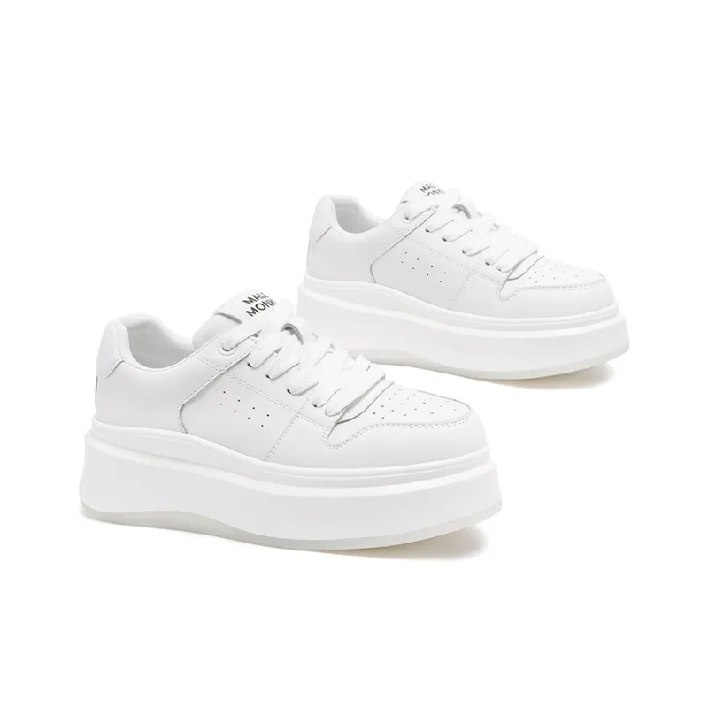 MALEMONKEY Low Top Casual Shoes Women's White-1