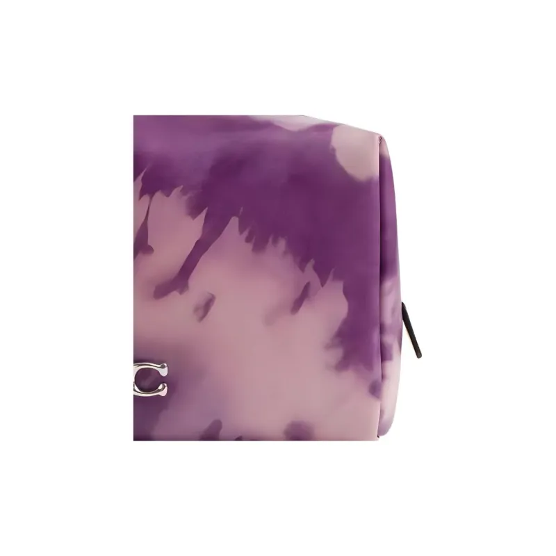 COACH Leather Makeup Bag Trumpets Women's Purple-1