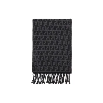 FENDI Knit Scarves Men's Black/Gray