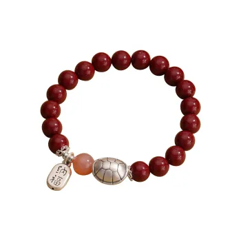 Regalrose Reconstructed Cinnabar Bracelets Women's