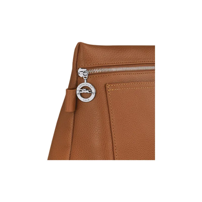 LONGCHAMP Le Foulonné Cow Leather Makeup Bags Toiletry Bags Men's Brown-3