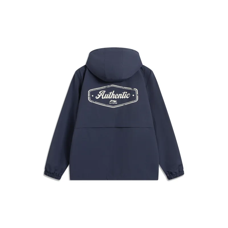 LiNing Sports Life Collection Trench Coat Unisex Dark Marine Blue-1