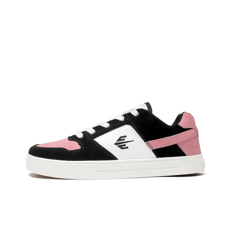 Sharp Crowds Coverage Anti Slip And Wear Resistant Low Top Skateboard Shoes Unisex Black Pink-0