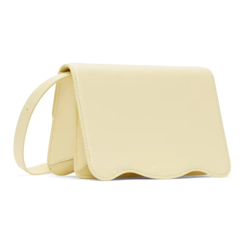 PALM ANGELS Grained Calfskin Shoulder Bag Women's Yellow-2