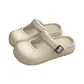 Khaki[Korean Style Fashion Closed Toe Slippers]EVA Soft Sole