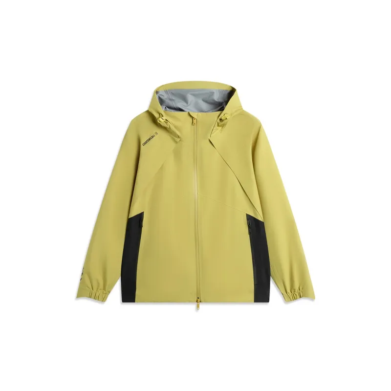 LiNing CF Tracing Windproof And Rainproof Single Layer Windbreaker Jacket Men's Mixed Yellow-0