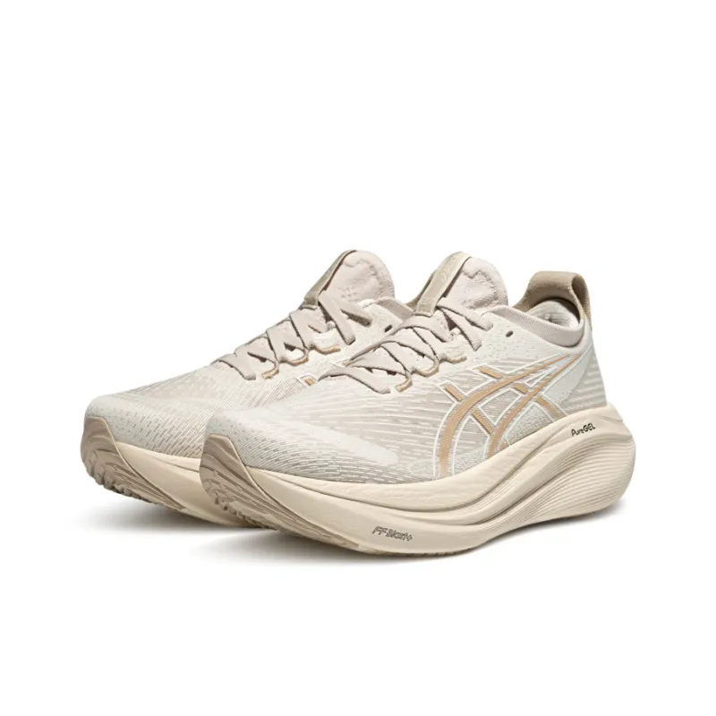 Asics GEL NIMBUS 27 Anti Slip Wear Resistant Low Top Running Shoes Women's Brown Gray-2