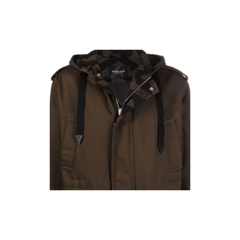 VERSACE Coats Men Brown-7