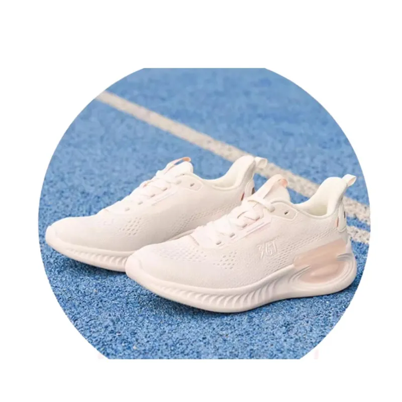 361° Slip Resistant Low Top Running Shoes Women's White Gold-3