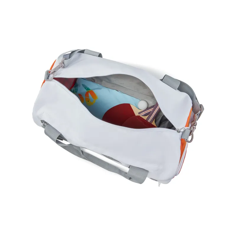 LiNing Polyester Travel Bag 30L Unisex White & Carrot Orange-2